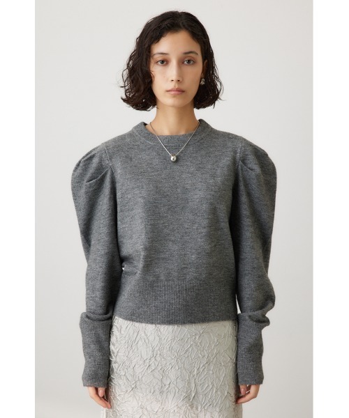 crie conforto（クリーコンフォルト）の「タックスリーブニット　長袖 / 冬服（ニット/セーター・レディース・オフホワイト/グレー/ブラック・FREE）」の4枚目の写真