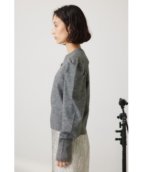 crie conforto（クリーコンフォルト）の「タックスリーブニット　長袖 / 冬服（ニット/セーター・レディース・オフホワイト/グレー/ブラック・FREE）」の5枚目の写真