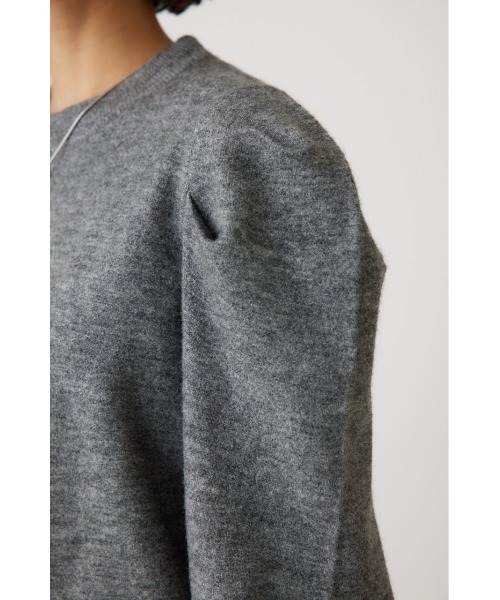 crie conforto（クリーコンフォルト）の「タックスリーブニット　長袖 / 冬服（ニット/セーター・レディース・オフホワイト/グレー/ブラック・FREE）」の9枚目の写真