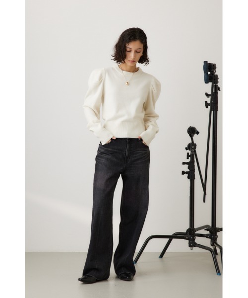 crie conforto（クリーコンフォルト）の「タックスリーブニット　長袖 / 冬服（ニット/セーター・レディース・オフホワイト/グレー/ブラック・FREE）」の15枚目の写真