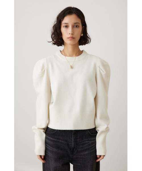 crie conforto（クリーコンフォルト）の「タックスリーブニット　長袖 / 冬服（ニット/セーター・レディース・オフホワイト/グレー/ブラック・FREE）」の16枚目の写真