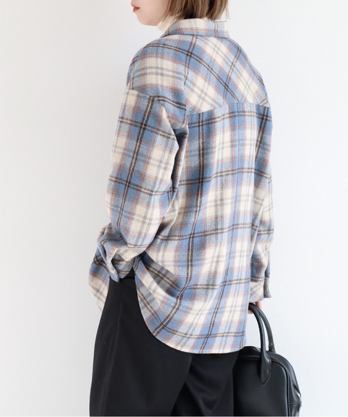 cepo(セポ)の「オーバーサイズチェックシャツ(シャツ/ブラウス・レディース・ブルー系その他/ブラック系その他/グレー系その他・M)」の8枚目の写真