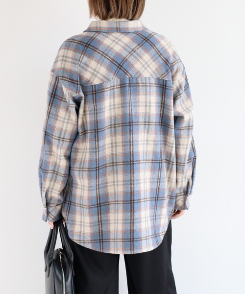 cepo(セポ)の「オーバーサイズチェックシャツ(シャツ/ブラウス・レディース・ブルー系その他/ブラック系その他/グレー系その他・M)」の9枚目の写真