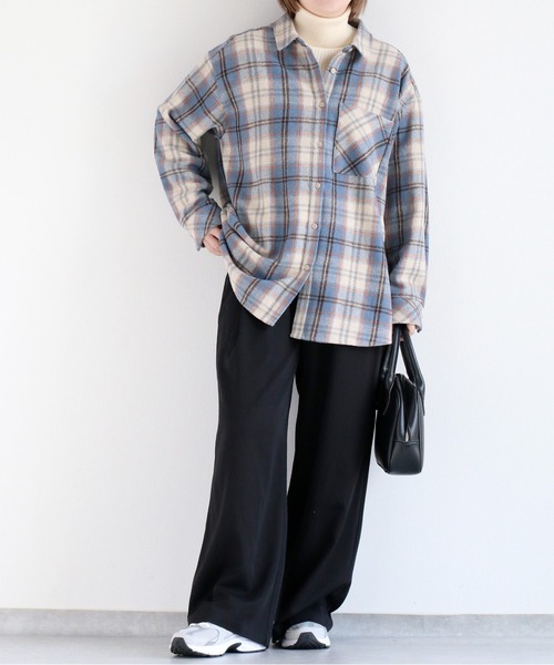 cepo(セポ)の「オーバーサイズチェックシャツ(シャツ/ブラウス・レディース・ブルー系その他/ブラック系その他/グレー系その他・M)」の12枚目の写真