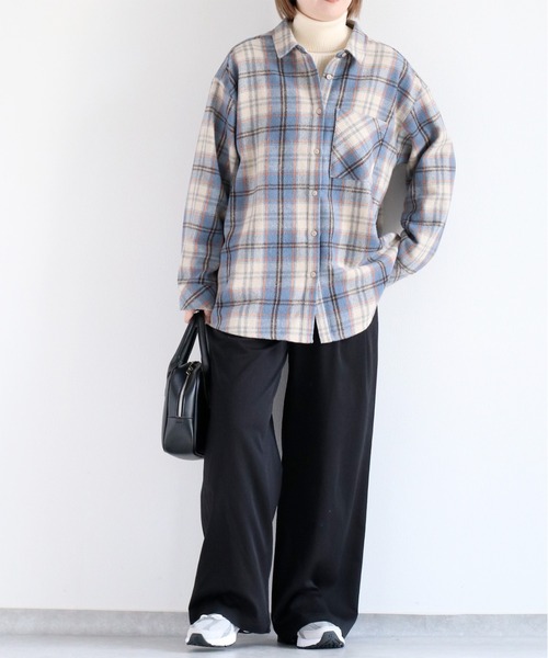 cepo(セポ)の「オーバーサイズチェックシャツ(シャツ/ブラウス・レディース・ブルー系その他/ブラック系その他/グレー系その他・M)」の17枚目の写真