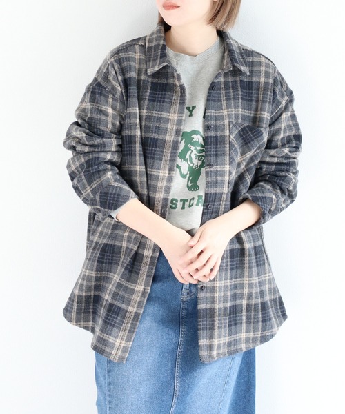 cepo(セポ)の「オーバーサイズチェックシャツ(シャツ/ブラウス・レディース・ブルー系その他/ブラック系その他/グレー系その他・M)」の18枚目の写真