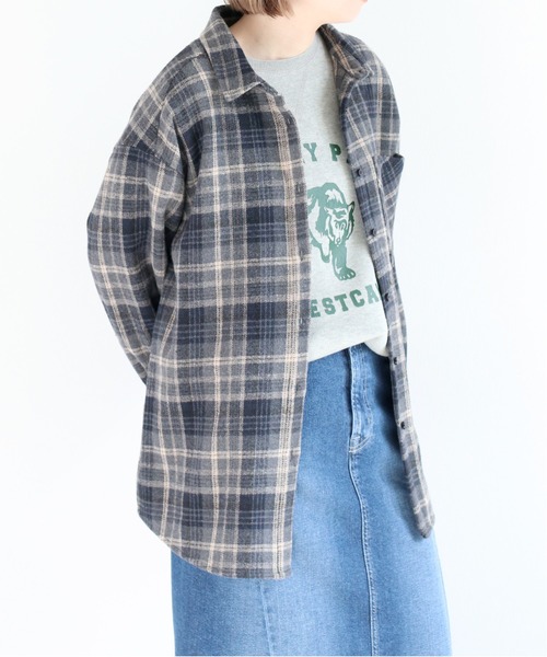 cepo(セポ)の「オーバーサイズチェックシャツ(シャツ/ブラウス・レディース・ブルー系その他/ブラック系その他/グレー系その他・M)」の22枚目の写真