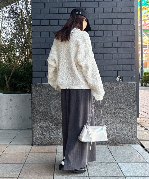 ISOOK（アイスー）の「【ISOOK / アイスー】リブタイトロングスカート / リブニット ナロースカート カラースカート  ZOZOTOWN限定（スカート・レディース・ブルー/チャコール/ブラック・FREE）」の9枚目の写真