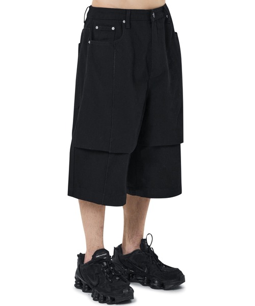 wide tuck short pants パンツ Selvage Wool Wide Tuck Chef Shorts