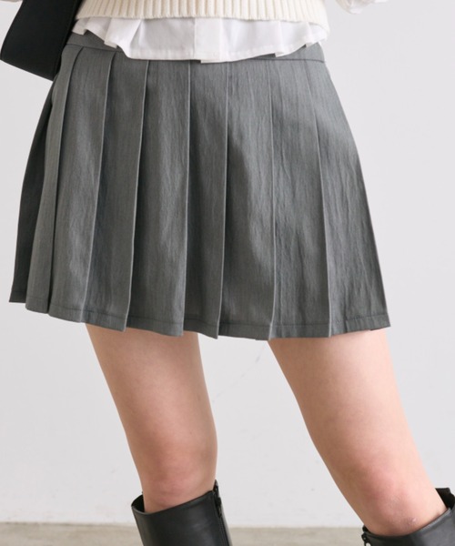 OLIVE des OLIVE（オリーブデオリーブ）の「プリーツミニスカート（スカート・レディース・チャコールグレー/ブラウン系その他/キャメル・FREE）」の5枚目の写真