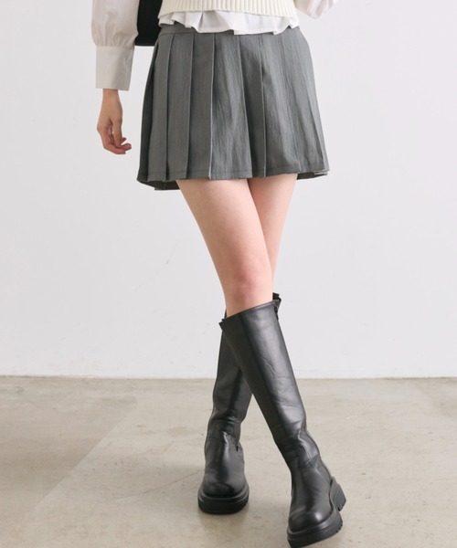 OLIVE des OLIVE（オリーブデオリーブ）の「プリーツミニスカート（スカート・レディース・チャコールグレー/ブラウン系その他/キャメル・FREE）」の7枚目の写真