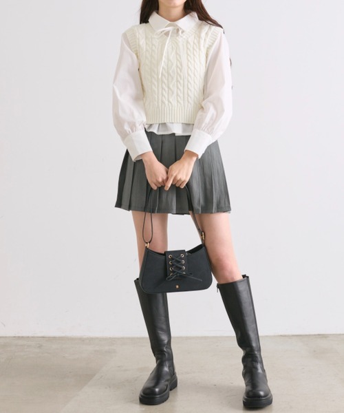 OLIVE des OLIVE（オリーブデオリーブ）の「プリーツミニスカート（スカート・レディース・チャコールグレー/ブラウン系その他/キャメル・FREE）」の11枚目の写真