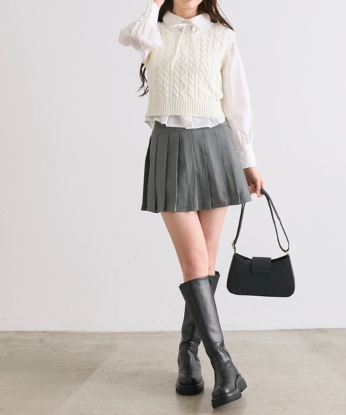 OLIVE des OLIVE（オリーブデオリーブ）の「プリーツミニスカート（スカート・レディース・チャコールグレー/ブラウン系その他/キャメル・FREE）」の15枚目の写真