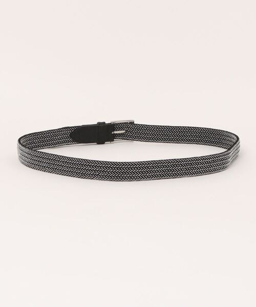 UNION STATION（ユニオンステーション）の「ヘリンボーンゴムメッシュベルト（ベルト・メンズ・ブラック/ブラウン・FREE）」の3枚目の写真