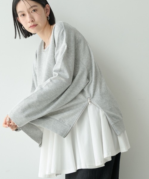 tシャツ ダンボールサイドZIPプルオーバー レディース ダンボールサイドZIPプルオーバー（Tシャツ/カットソー