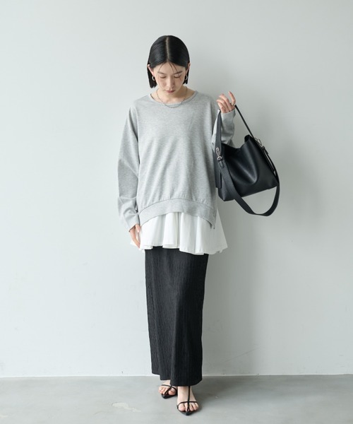 tシャツ ダンボールサイドZIPプルオーバー レディース ダンボールサイドZIPプルオーバー（Tシャツ/カットソー