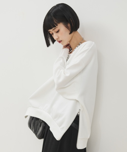 tシャツ ダンボールサイドZIPプルオーバー レディース ダンボールサイドZIPプルオーバー（Tシャツ/カットソー