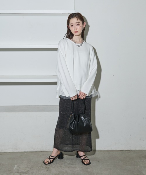 tシャツ ダンボールサイドZIPプルオーバー レディース ダンボールサイドZIPプルオーバー（Tシャツ/カットソー