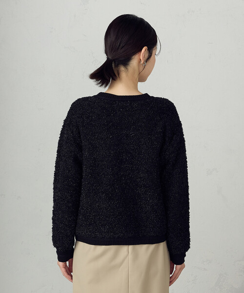 COMME CA ISM（コムサイズム）の「ツイード金ボタン ニットカーディガン（カーディガン/ボレロ・レディース・アイボリー/ブラック・FREE）」の7枚目の写真