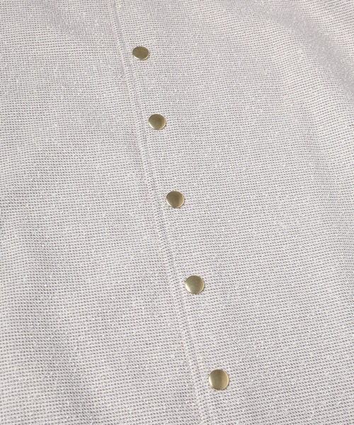 セール】Tweed Dot Button Collarless Jacket（ノーカラー