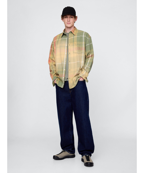 新品GAP ビックシルエットチェック柄シャツジャケットコートＬ〜LL10900円 471515aaec6eb3ec4d3c009d34ed9e