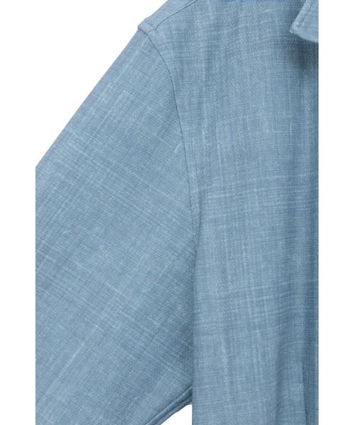 HIGH STREET（ハイストリート）の「HIGH STREET∴メランジプリントオブロング７分袖シャツ（シャツ/ブラウス・メンズ・ブルー系2/レッド/グレー・M/L/LL/S）」の10枚目の写真