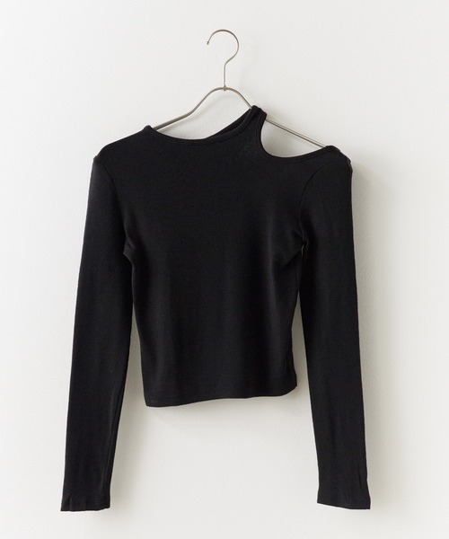 Chick(チック)の「one-shoulder cut and sewn / ワンショルダー風 カットソー(Tシャツ/カットソー・レディース・ホワイト/グレー/ブラック/レッド・FREE)」の10枚目の写真