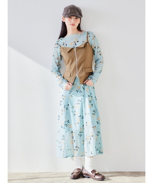 LILY BROWN（リリーブラウン）の「ハンチング（ハンチング/ベレー帽・レディース・ブラウン/ホワイト/ブラック・FREE）」の4枚目の写真