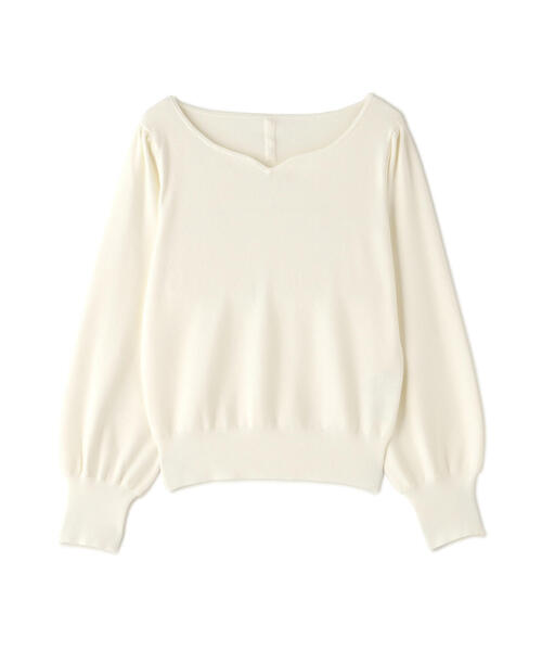 PROPORTION BODY DRESSING(プロポーションボディドレッシング)の「ハートネック総針ニット / 1215170201(ニット/セーター・レディース・ライトグリーン/ピンク/ホワイト系その他・MEDIUM/SMALL)」の4枚目の写真