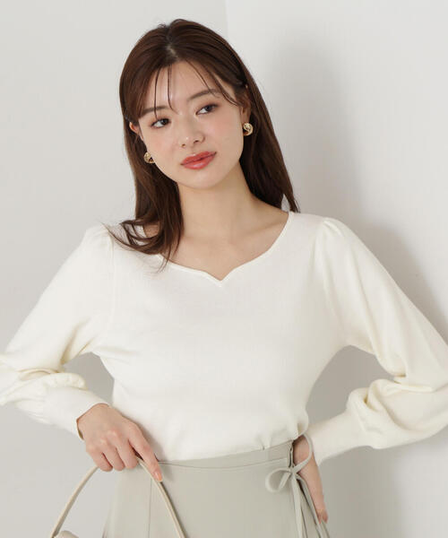 PROPORTION BODY DRESSING(プロポーションボディドレッシング)の「ハートネック総針ニット / 1215170201(ニット/セーター・レディース・ライトグリーン/ピンク/ホワイト系その他・MEDIUM/SMALL)」の8枚目の写真