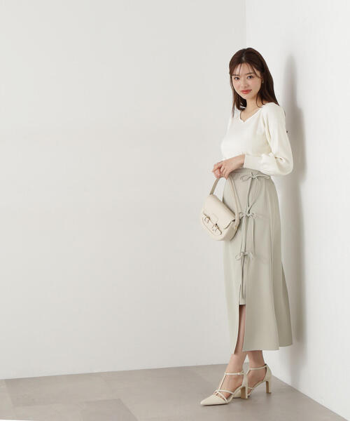 PROPORTION BODY DRESSING(プロポーションボディドレッシング)の「ハートネック総針ニット / 1215170201(ニット/セーター・レディース・ライトグリーン/ピンク/ホワイト系その他・MEDIUM/SMALL)」の9枚目の写真