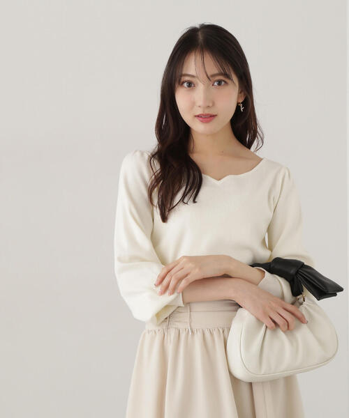 PROPORTION BODY DRESSING(プロポーションボディドレッシング)の「ハートネック総針ニット / 1215170201(ニット/セーター・レディース・ライトグリーン/ピンク/ホワイト系その他・MEDIUM/SMALL)」の10枚目の写真