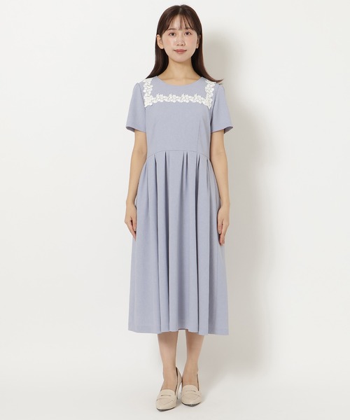 ローズティアラ♡デニムワンピース♡新品未使用タグ付き 楽天市場】フラワーモチーフソフトデニムワンピース／ローズ