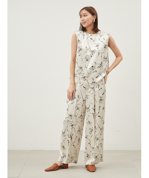 mi♡さん専用 セール】後ろゴムサイドパイピングサテンパンツ（その他パンツ