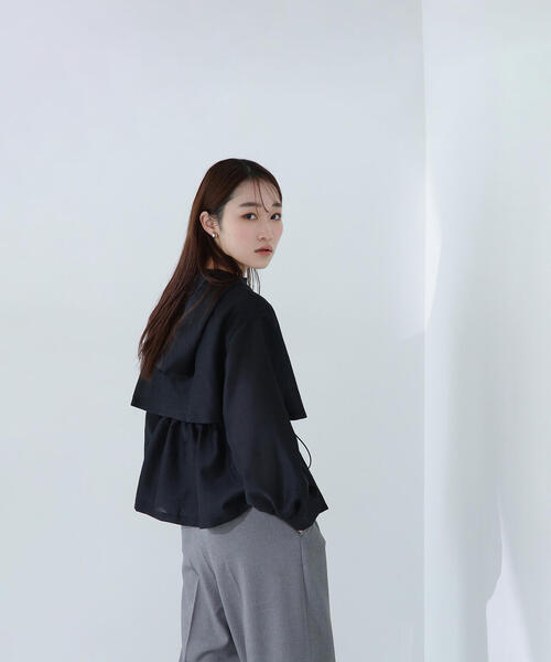 NATURAL BEAUTY BASIC(ナチュラルビューティーベーシック)の「◇フーディードロストブルゾン(ブルゾン・レディース・ベージュ/ブラック/オフホワイト・MEDIUM/SMALL)」の22枚目の写真