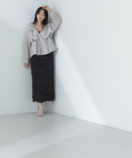 NATURAL BEAUTY BASIC(ナチュラルビューティーベーシック)の「◇フーディードロストブルゾン(ブルゾン・レディース・ベージュ/ブラック/オフホワイト・MEDIUM/SMALL)」の16枚目の写真