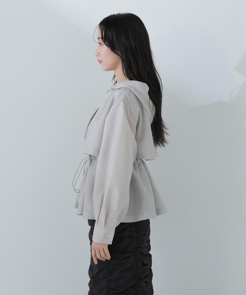 NATURAL BEAUTY BASIC(ナチュラルビューティーベーシック)の「◇フーディードロストブルゾン(ブルゾン・レディース・ベージュ/ブラック/オフホワイト・MEDIUM/SMALL)」の12枚目の写真