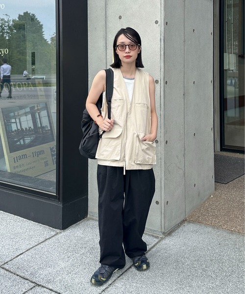 『Make stuff25』てぃらアソートワークベスト S-LL/セットアップ可/洗濯後しわになりにくい】ダブルベスト