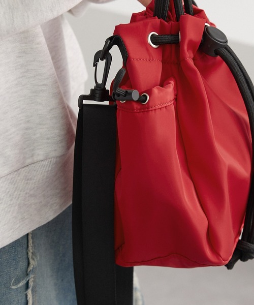 2WAYドロスト巾着ショルダーバッグ（ショルダーバッグ）｜MONO-MART