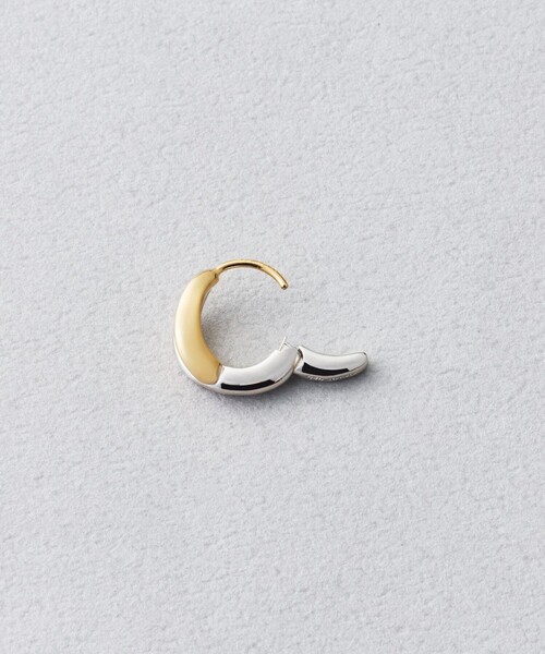 スナップピアス] ダブルライン コンビカラー（ピアス（両耳用