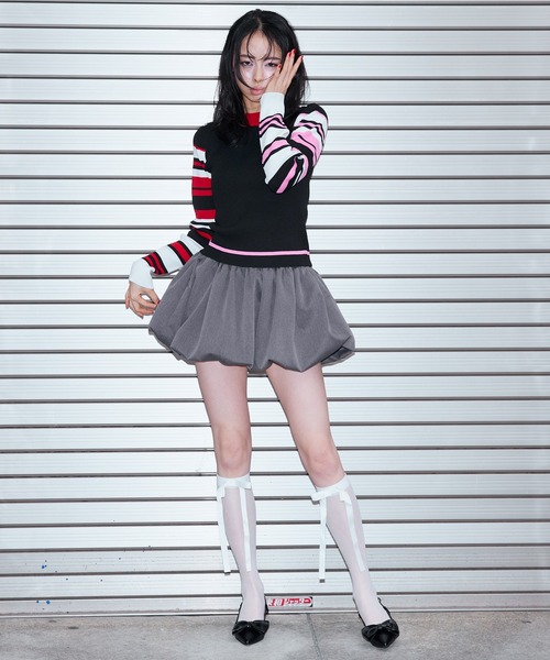 Narcissus(ナルシス)の「【Narcissus】バルーンミニスカート(スカート・レディース・グレー/ブラック・FREE)」の16枚目の写真