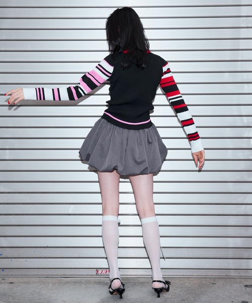 Narcissus(ナルシス)の「【Narcissus】バルーンミニスカート(スカート・レディース・グレー/ブラック・FREE)」の9枚目の写真