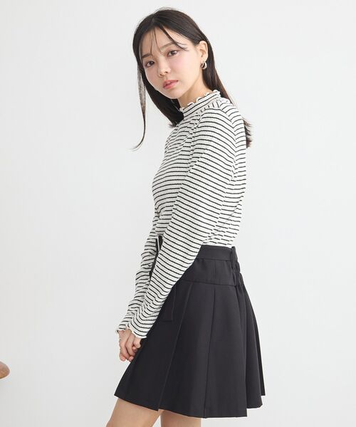 earth music&ecology(アースミュージックアンドエコロジー)の「ランダムチェーンリブハイネックプルオーバー(Tシャツ/カットソー・レディース・アイボリー/サックスブルー/ブラック/イエロー/その他7・S/M)」の15枚目の写真