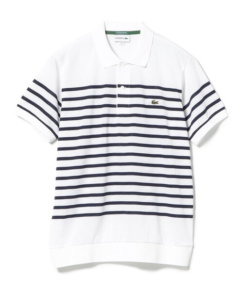 ✨希少✨美品✨ A.P.C×LACOSTE別注　ボーダー　ポロシャツ　ロゴ刺繍 LACOSTE ポロシャツ 「別注」「LACOSTE」 ボーダー スキッパー