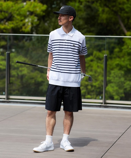ビームスゴルフ【別注】LACOSTE / 鹿の子 ボーダー ポロシャツ BEAMS GOLF（ビームスゴルフ）の「〈MEN〉【別注】LACOSTE / 鹿の子