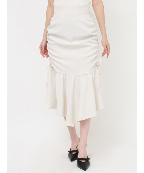 RESEXXY（リゼクシー）の「サイドギャザーマーメイドスカート（スカート・レディース・ミント/その他1/アイボリー・FREE）」の4枚目の写真