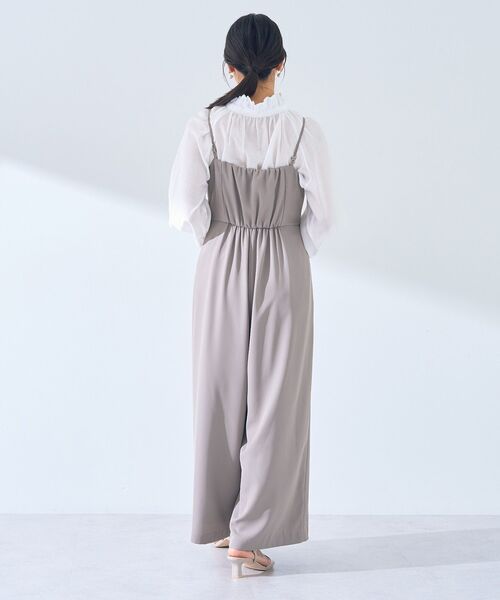 YECCA VECCA（イェッカヴェッカ）の「キャミオールインワン（サロペット/オーバーオール・レディース・ブラック/グレイッシュベージュ・FREE）」の8枚目の写真