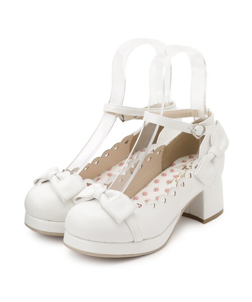 cs T&P（シーエスティーアンドピー）の「夢見るハートパンプス（パンプス・レディース・ピンク系/ホワイト/ブラック/ブルー・M/S/LL/L）」の5枚目の写真