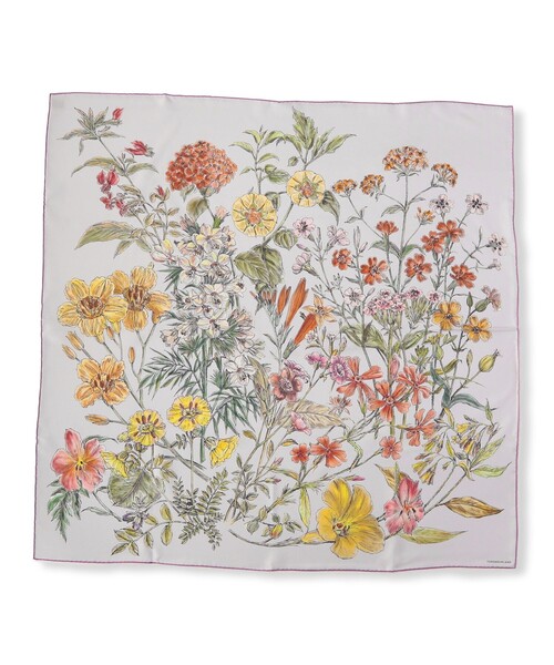 TOMORROWLAND (トゥモローランド)の「TOMORROWLAND FLOWER SQUARE スカーフ(バンダナ/スカーフ・レディース・ホワイト系その他/グレー系その他/ネイビー・FREE)」の3枚目の写真