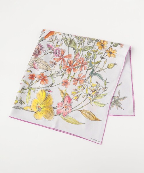 TOMORROWLAND (トゥモローランド)の「TOMORROWLAND FLOWER SQUARE スカーフ(バンダナ/スカーフ・レディース・ホワイト系その他/グレー系その他/ネイビー・FREE)」の5枚目の写真